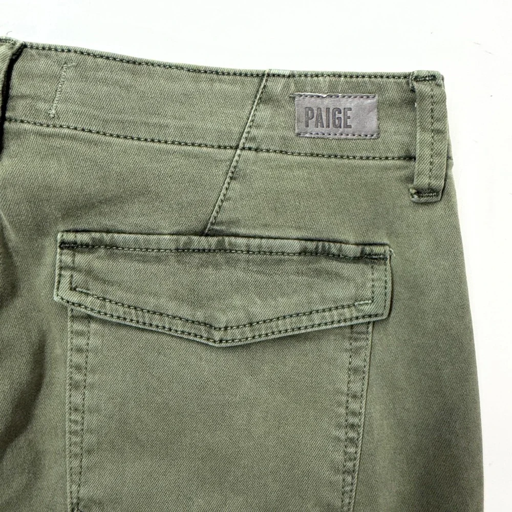 Paige Mayslie Jogger Pants Women's 30 Green Cargo Ankle Pants